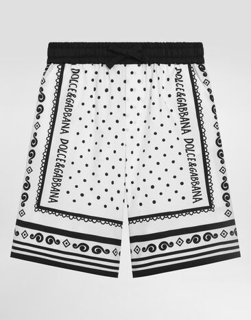 Dolce & Gabbana Bandanna-print poplin shorts Print L43Q47FI5KQ