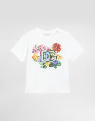 Dolce & Gabbana Футболка из джерси с логотипом DG белый L2JTPAG7O2A