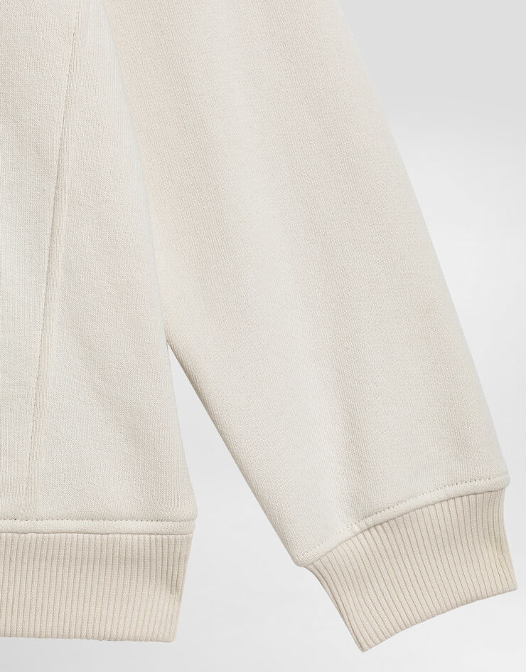 Dolce & Gabbana Hoodie with Dolce&Gabbana logo Cream L4JWLVG7O5B