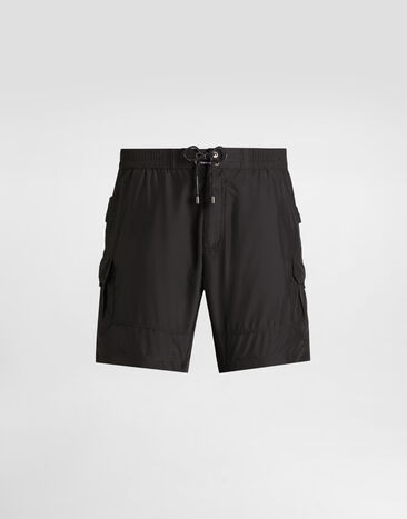 Dolce & Gabbana Mid-length swim trunks with tag Black M4F42TONR46
