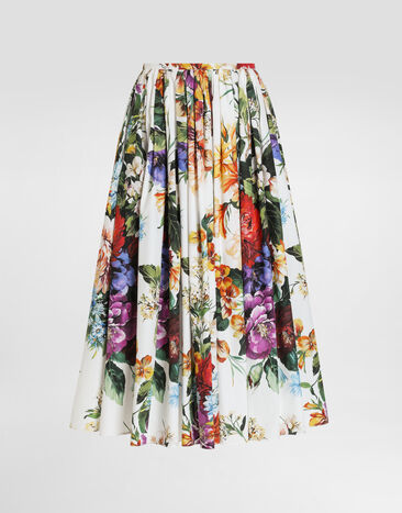 Dolce & Gabbana Flower-bouquet print midi skirt Print F4CNZTHS5TR