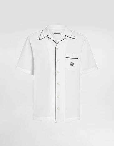 Dolce & Gabbana Hawaii piqué shirt White G5KS3ZHU7UT